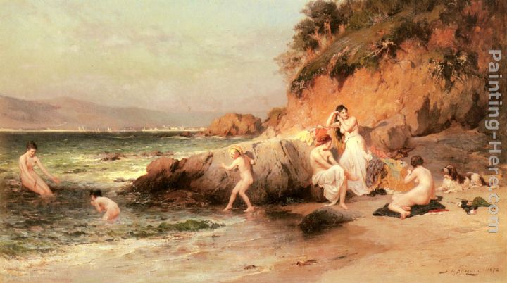 The Bathing Beauties painting - Frederick Arthur Bridgman The Bathing Beauties art painting